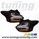 LED стопове Ford Focus 3 Facelift 15-18 с динамичен мигач черно / опушени LED стопове Ford Focus 3 Facelift 15-18 с динамичен мигач черно / опушени